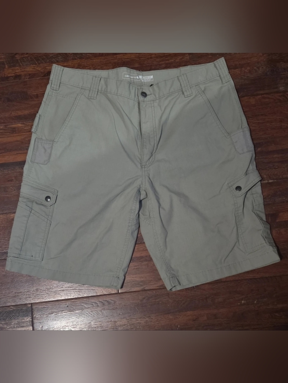 Carhartt Relaxed Fit Men's Cotton Ripstop Cargo Work Shorts Khaki Size 38